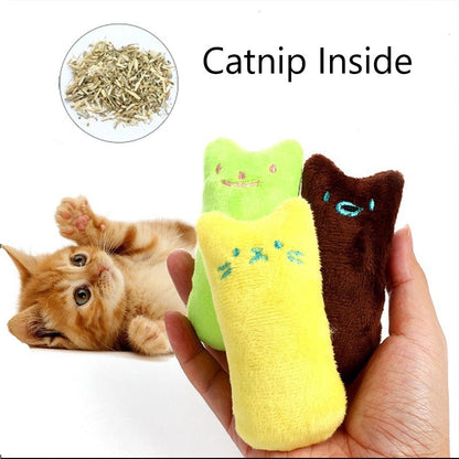 Teeth Grinding Catnip Toys Funny Interactive Plush Cat Toy Pet Kitten