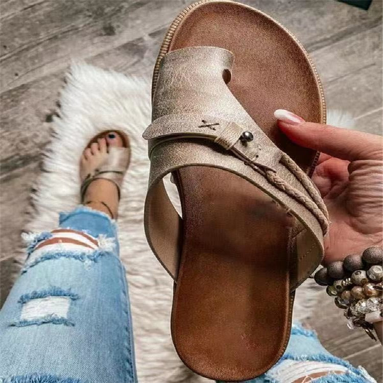 Sandals summer closed toe casual platform slippers