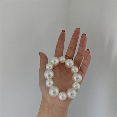 Woman Big Pearl Hair Ties Fashion Korean Style