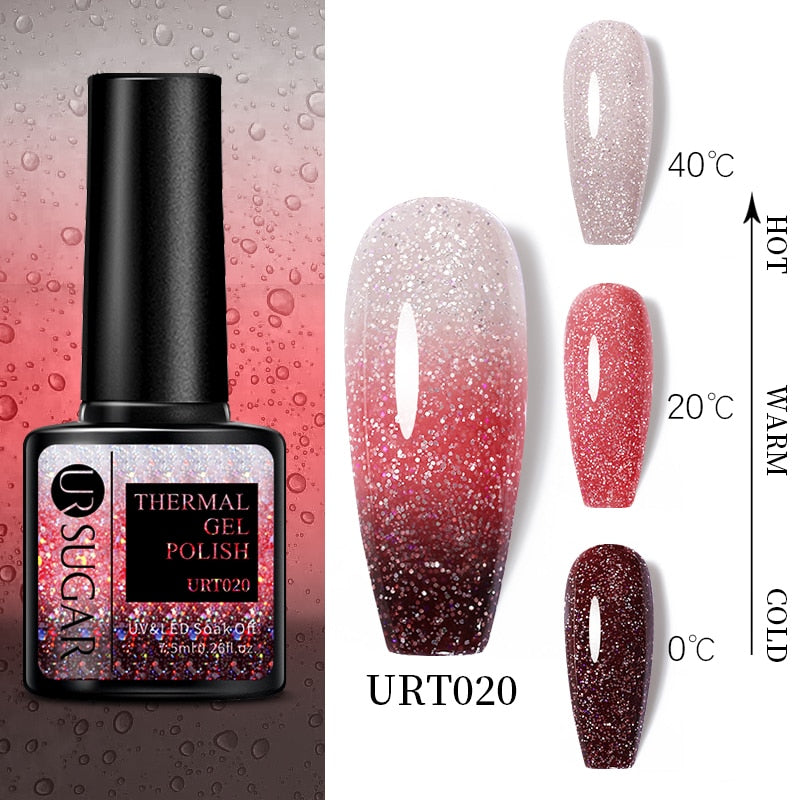 Beauty Thermal Ultra-thin Glitter 3 Colors Soak Off Nail Art Gel