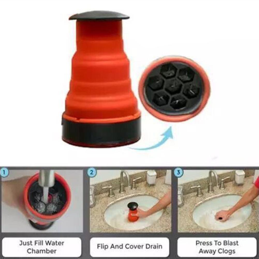 Clog Drain Blaster Air Pressure Pump Kitchen Bathroom Sink