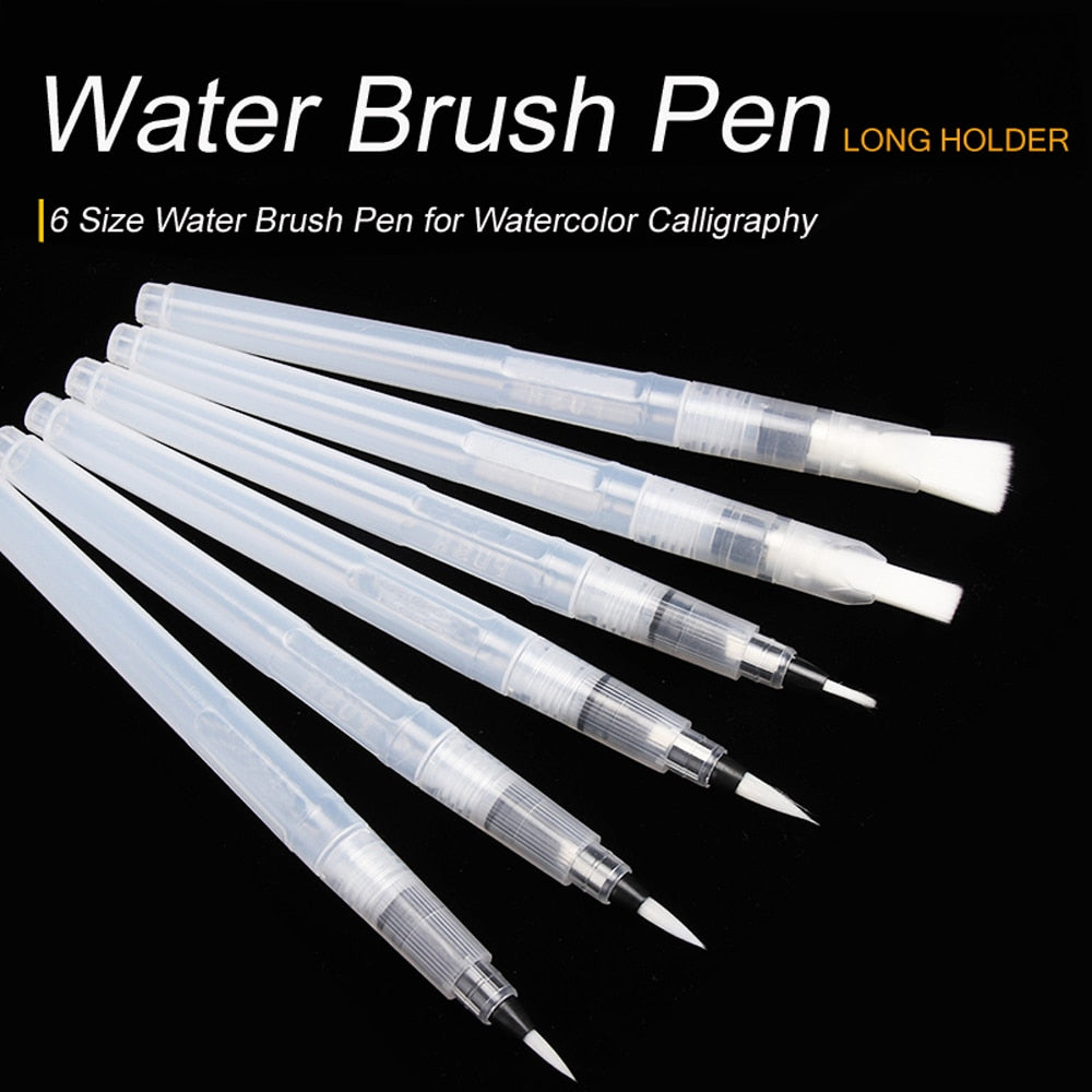 6 pieces Portable Paint Brush Water Color Brush