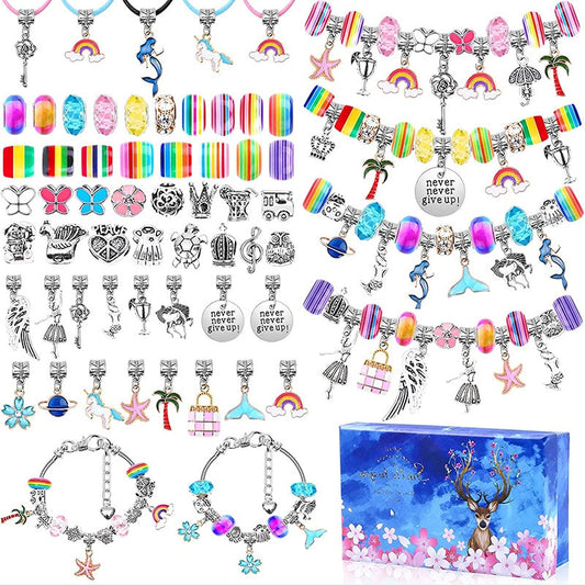 112 Pieces Christmas Jewelry Making Kit Charm Pandora