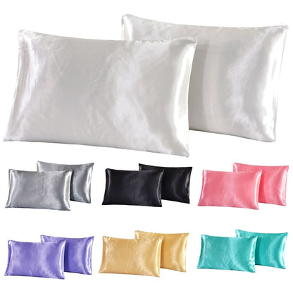 Queen Satin Silk Pillowcase Pillow Case Cover