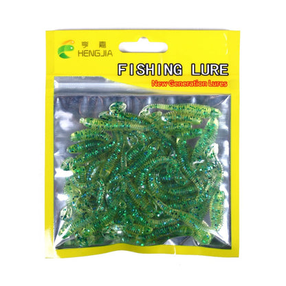 50 Pieces Bag T Tail Silicone Soft Bait Fishing