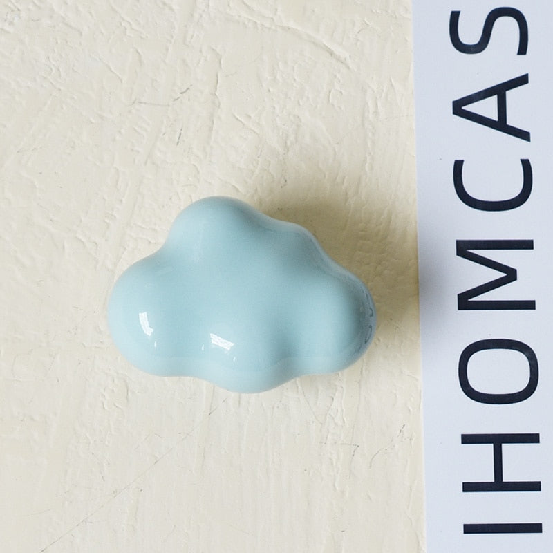 Ceramic Clouds Stars Moon Hook And Handle Children's Room