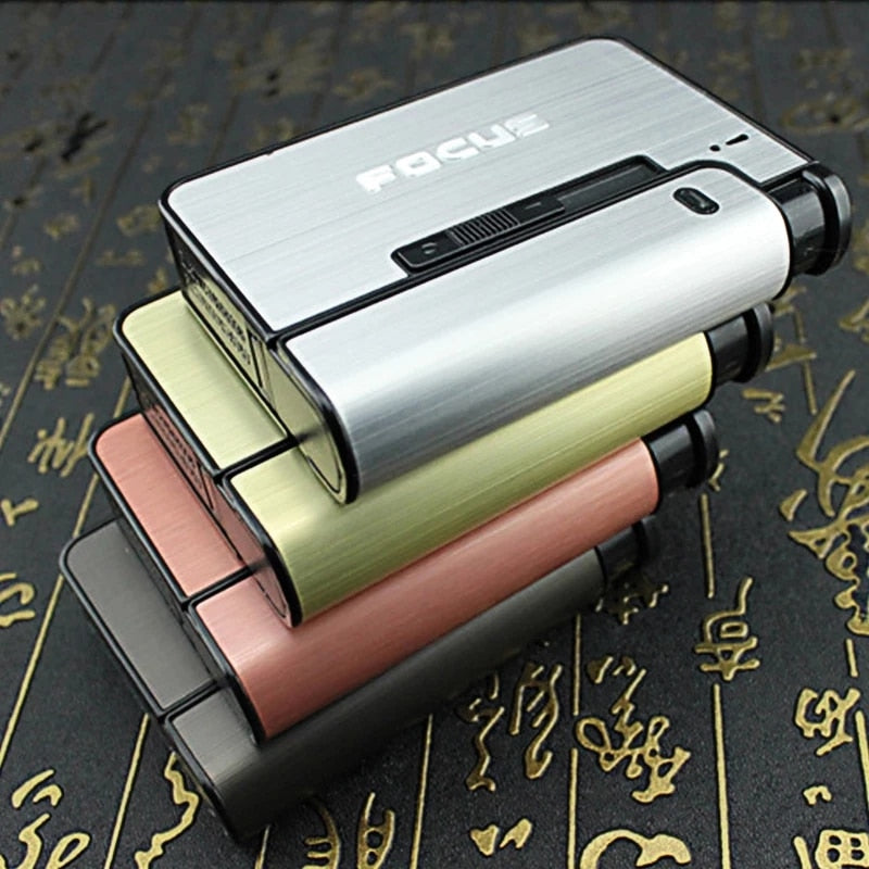 Portable Automatic Cigarette Case Metal Box