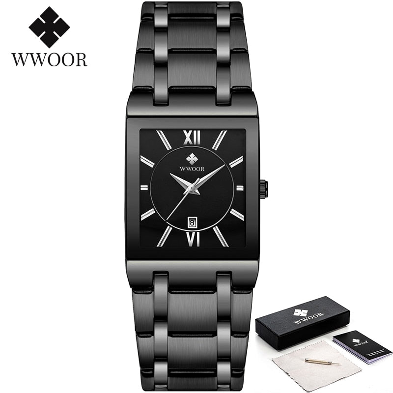 Gold Watch Men Square Mens Watches