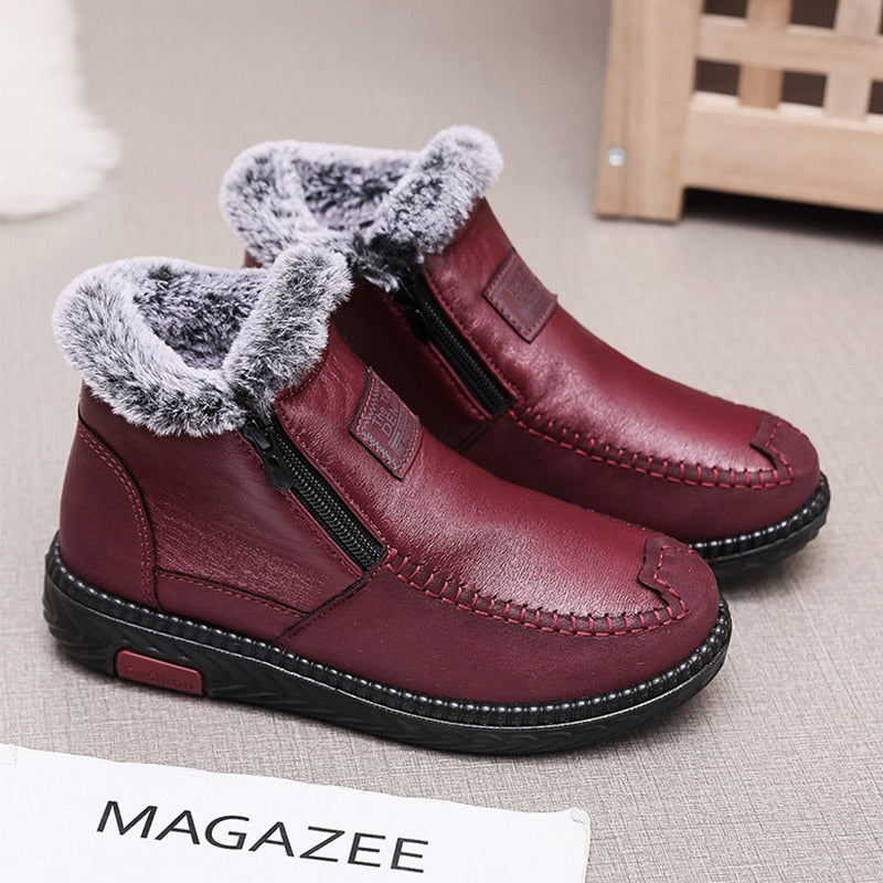 Snow Boots Women Shoes Warm Plush Fur Ankle Boots