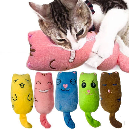 Teeth Grinding Catnip Toys Funny Interactive Plush Cat Toy Pet Kitten
