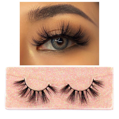 Beauty Makeup Eyelashes 3D Mink Lashes Fluffy Soft Wispy Natural Cross