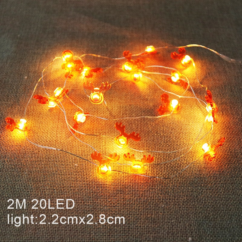 LED Fairy Wood House Light String Garland Christmas Decoration