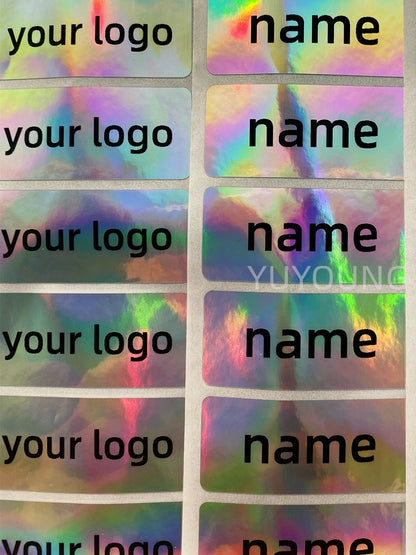 Silver Laser Personalized Tag Stickers Customize