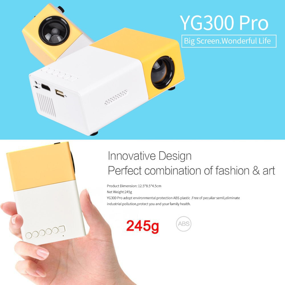 Mini LED Projector Yg300 Upgraded Version 600 lumen