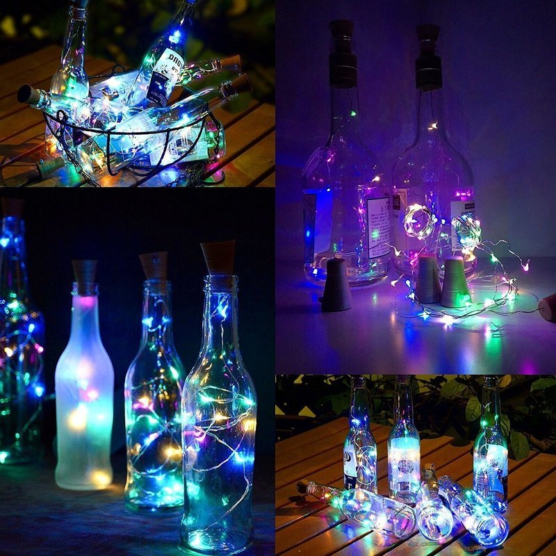 LED Decorations Wine Jar Bottle Lights Cork