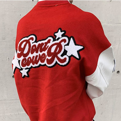 Letter embroidery men's jacket coat stitching embroidery baseball uniform