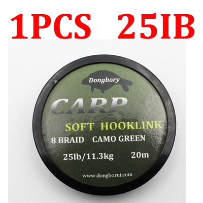 20m Carp Fishing Line Soft Hook Link Carp Hooklink