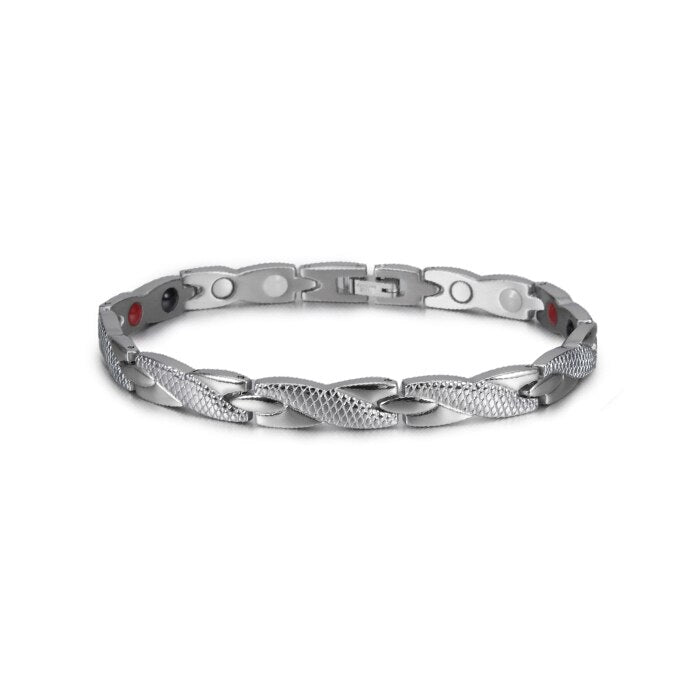 Health Energy Bracelet Male Cross Stainless Steel Magnetic Bracelet