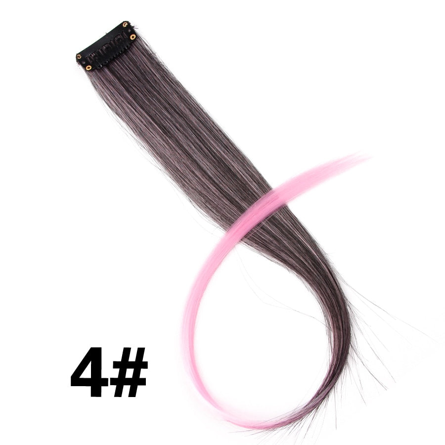 Beauty Synthetic Hair Extensions With Clips Heat Resistant