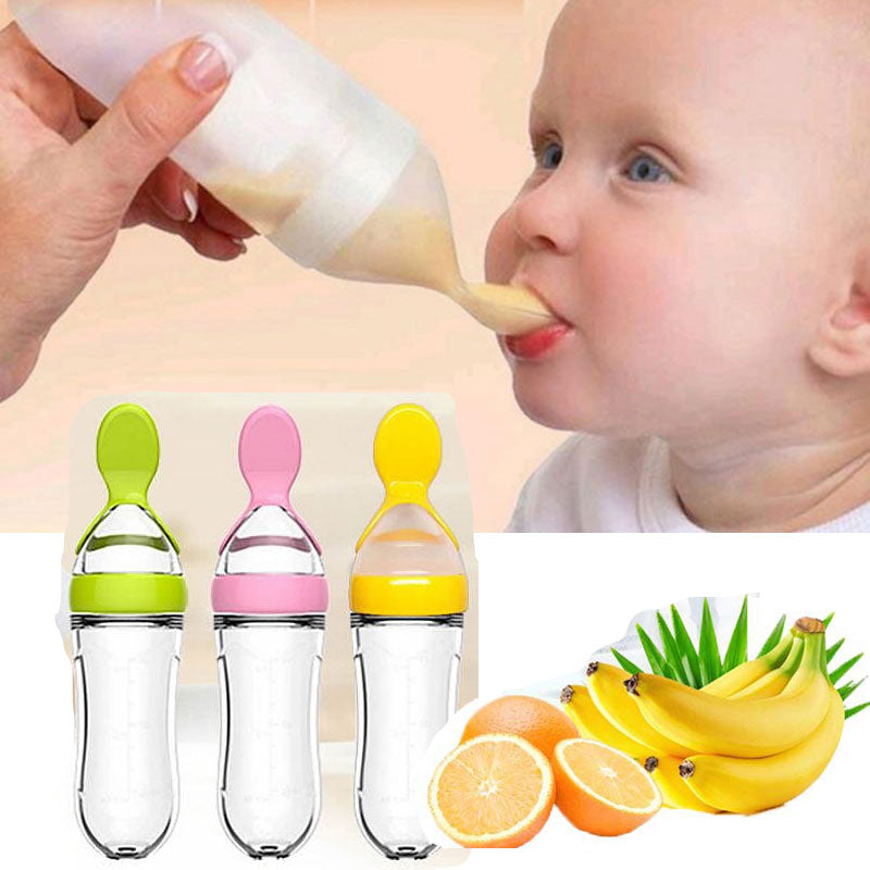 Baby Spoon Bottle Feeder Dropper Silicone Spoons for Feeding