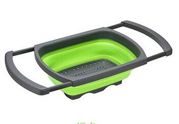 Silicone Telescopic Folding Drain Basket Colander Strainer