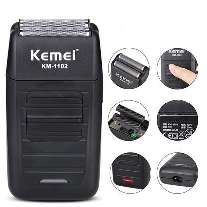 Kemei KM-1102 Rechargeable Cordless Shaver for Men