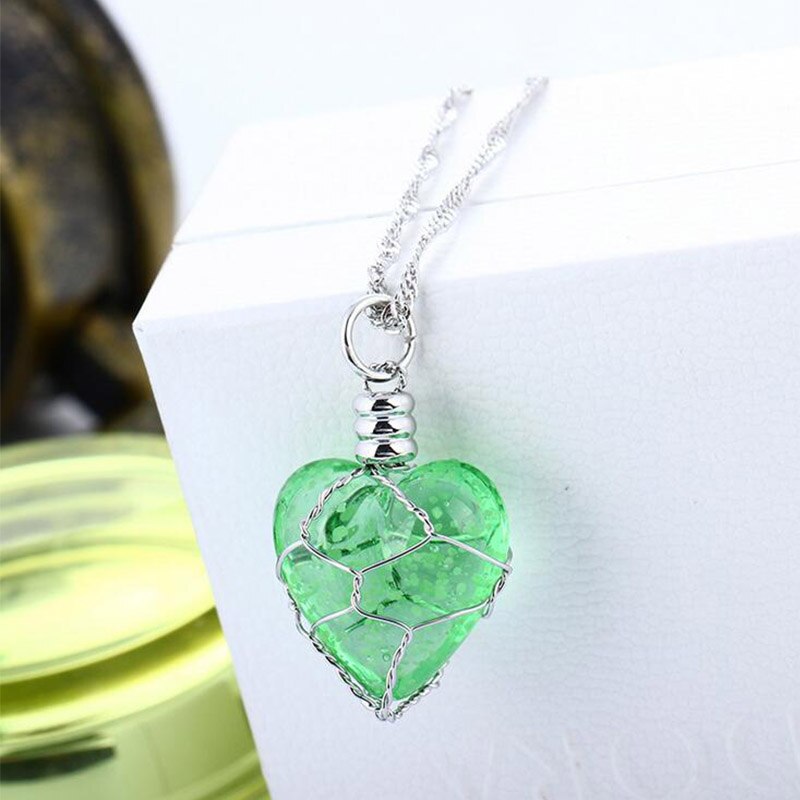 Luminous Heart Crystal Pendant Necklace