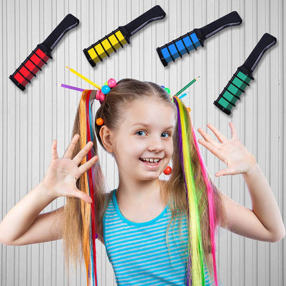 Temporary Hair Color Chalk Combs Kit Fashion Colorful