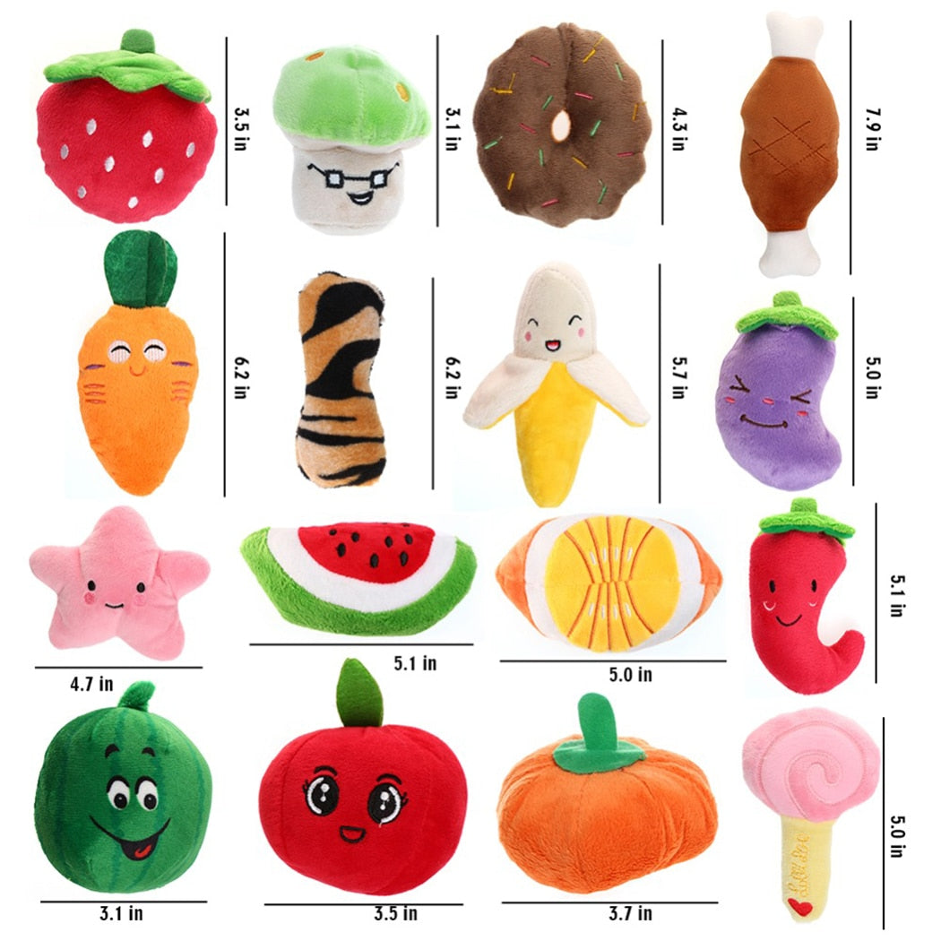 Funny Pet Toys Cartoon Cute Bite Resistant Plush Squeaky Toy Pet