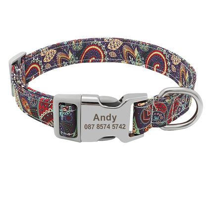 Customized Printed Pet Collar Nylon Dog Collar