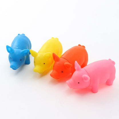 Cute Dog Toys Screaming Rubber Pig Pet Toys Squeak Squeaker