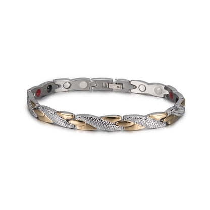 Health Energy Bracelet Male Cross Stainless Steel Magnetic Bracelet