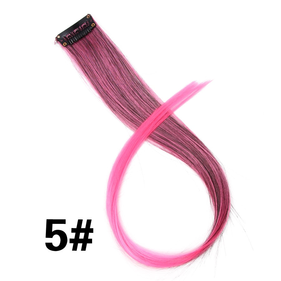 Beauty Synthetic Hair Extensions With Clips Heat Resistant