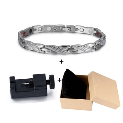 Health Energy Bracelet Male Cross Stainless Steel Magnetic Bracelet