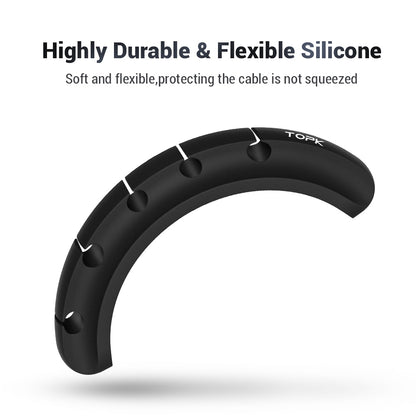 Cable Organizer Silicone USB Cable Winder Desktop