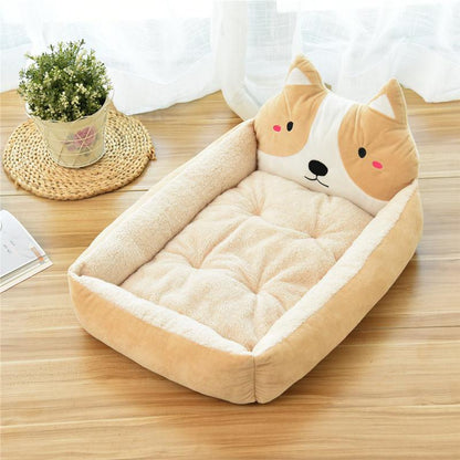 Dog bed Removable And Washable Teddy Cartoon Nest
