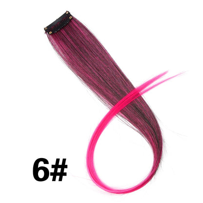 Beauty Synthetic Hair Extensions With Clips Heat Resistant