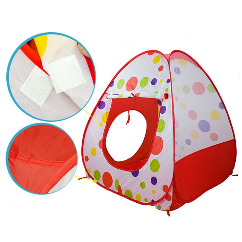 3 In 1 Toy Tents Tunnel for Children Baby Indoor Ocean Balls