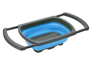 Silicone Telescopic Folding Drain Basket Colander Strainer