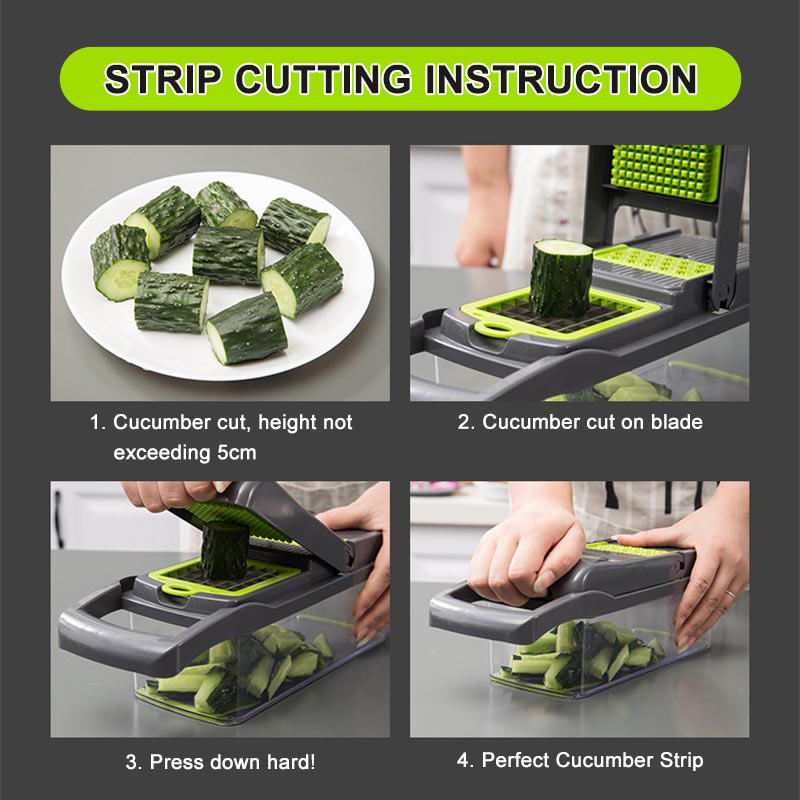 8In1 Multifunctional Vegetable Cutter Potato Slicer