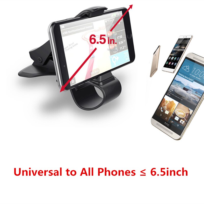 6.5inch Dashboard Car Phone Holder Easy Clip Mount Stand