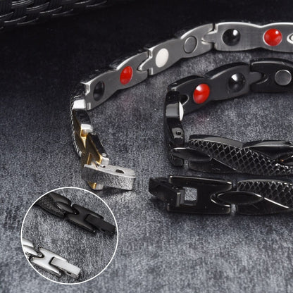 Health Energy Bracelet Male Cross Stainless Steel Magnetic Bracelet