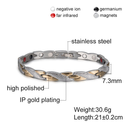 Health Energy Bracelet Male Cross Stainless Steel Magnetic Bracelet