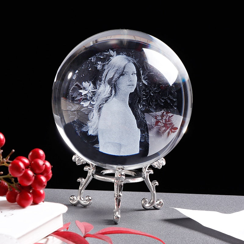 Personalized Crystal Photo Ball Customized Picture