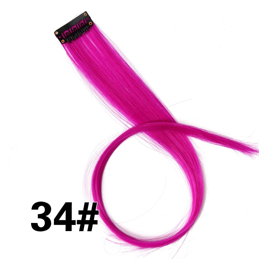 Beauty Synthetic Hair Extensions With Clips Heat Resistant