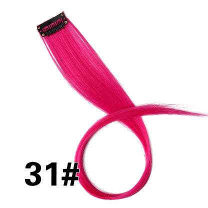 Beauty Synthetic Hair Extensions With Clips Heat Resistant