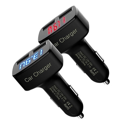 Newest Car Charger Dual With Voltage Meter Tester