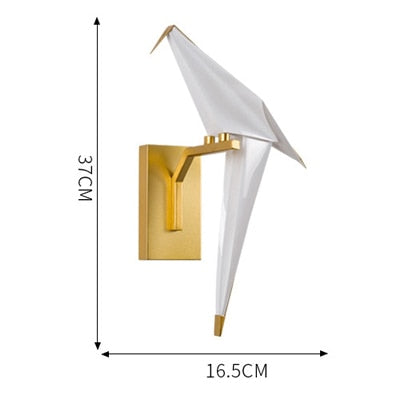 Nordic aisle bedside wall lighting lamp Paper crane