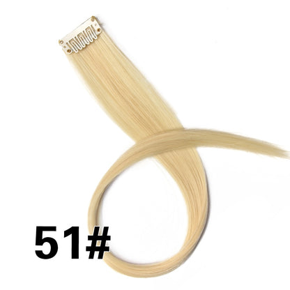 Beauty Synthetic Hair Extensions With Clips Heat Resistant