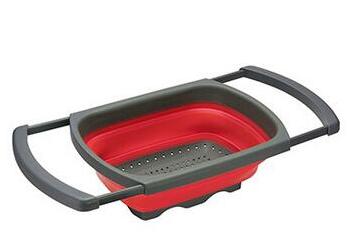 Silicone Telescopic Folding Drain Basket Colander Strainer
